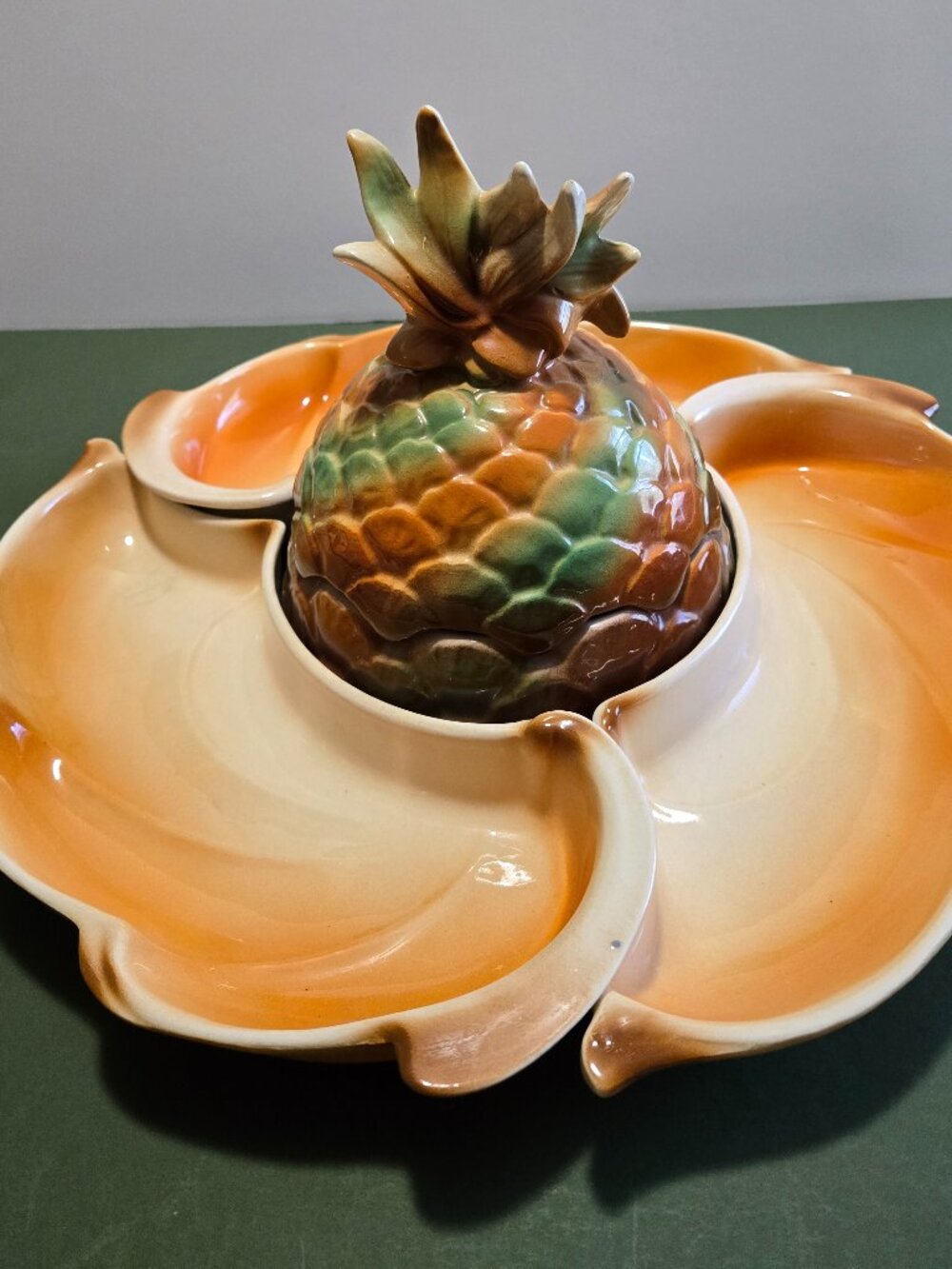 Vintage Pineapple Chip & Dip Set